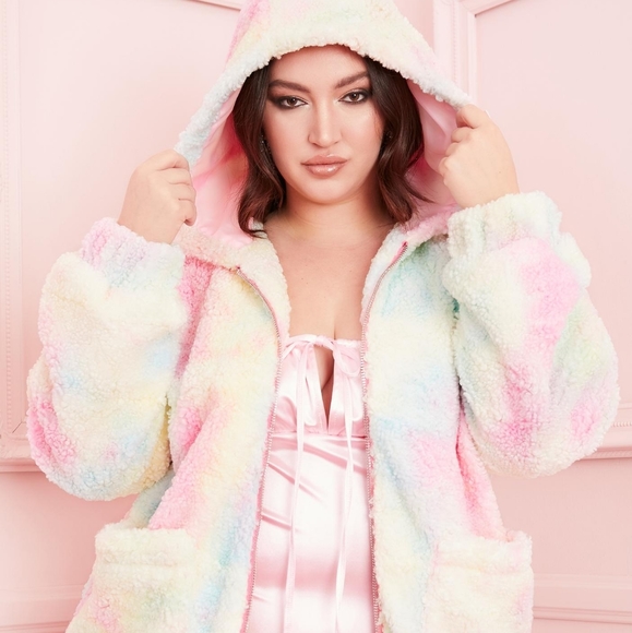 Dolls Kill Jackets & Blazers - Sugar ThrillzDIVINE ANGEL FOR HIRE TEDDY JACKET